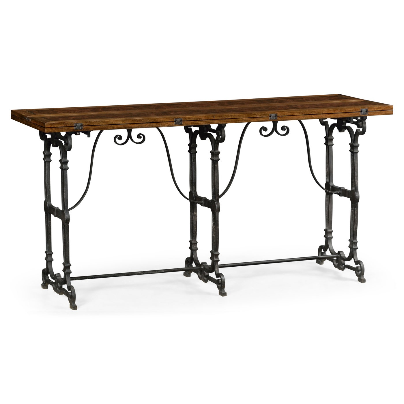 Rectangular Caledonian Daniella & Burl Walnut Hunt Table 63