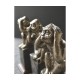 Three Antique Light Brown Brass Wise Monkeys