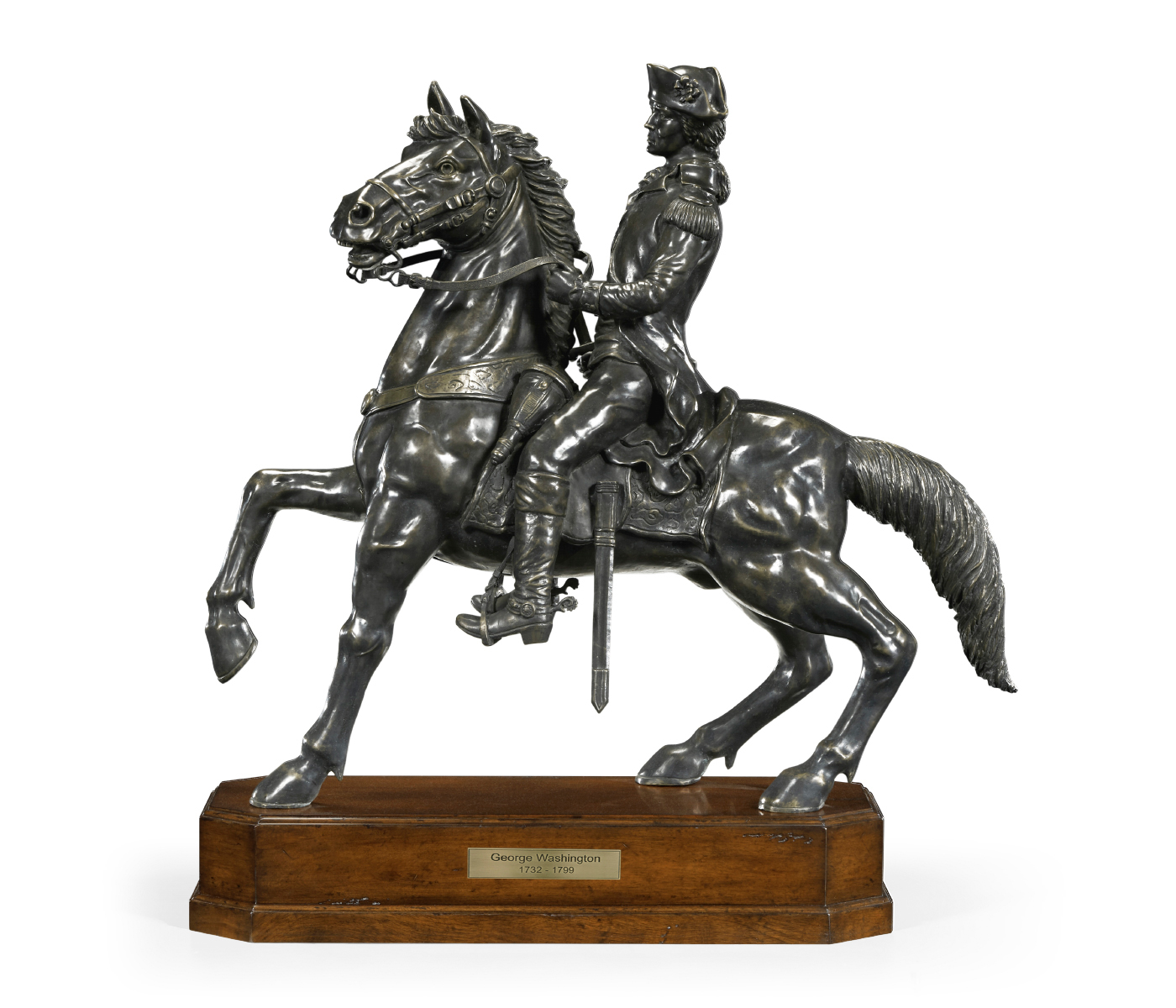Dark Antique Bronze George Washington Statue