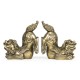 Antique Brass Foo Dog Bookends