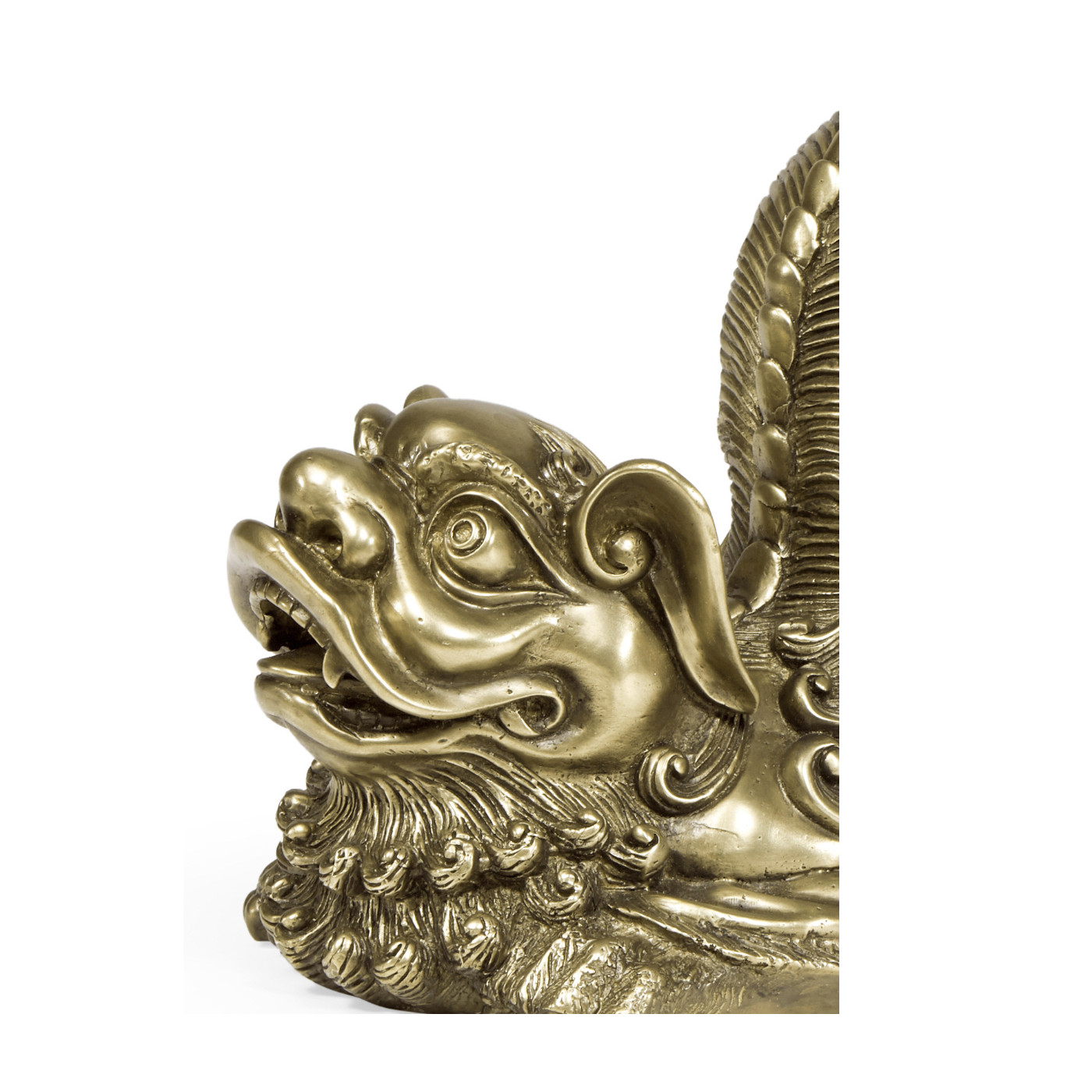 Antique Brass Foo Dog Bookends