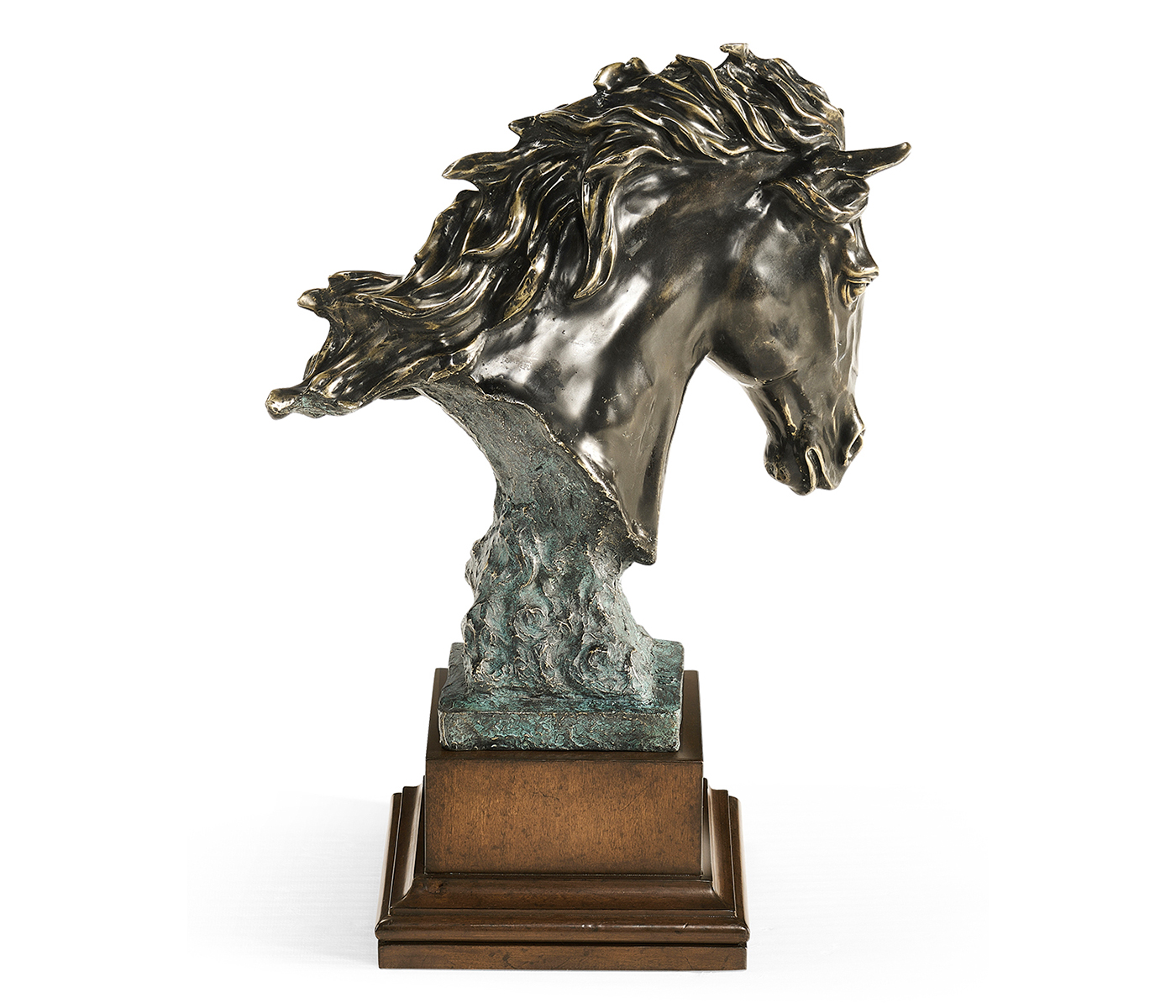 Antique Dark Bronze Stallion Horse Head