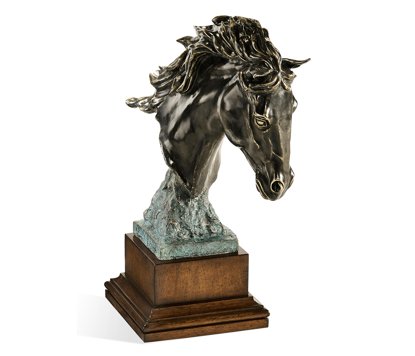 Antique Dark Bronze Stallion Horse Head