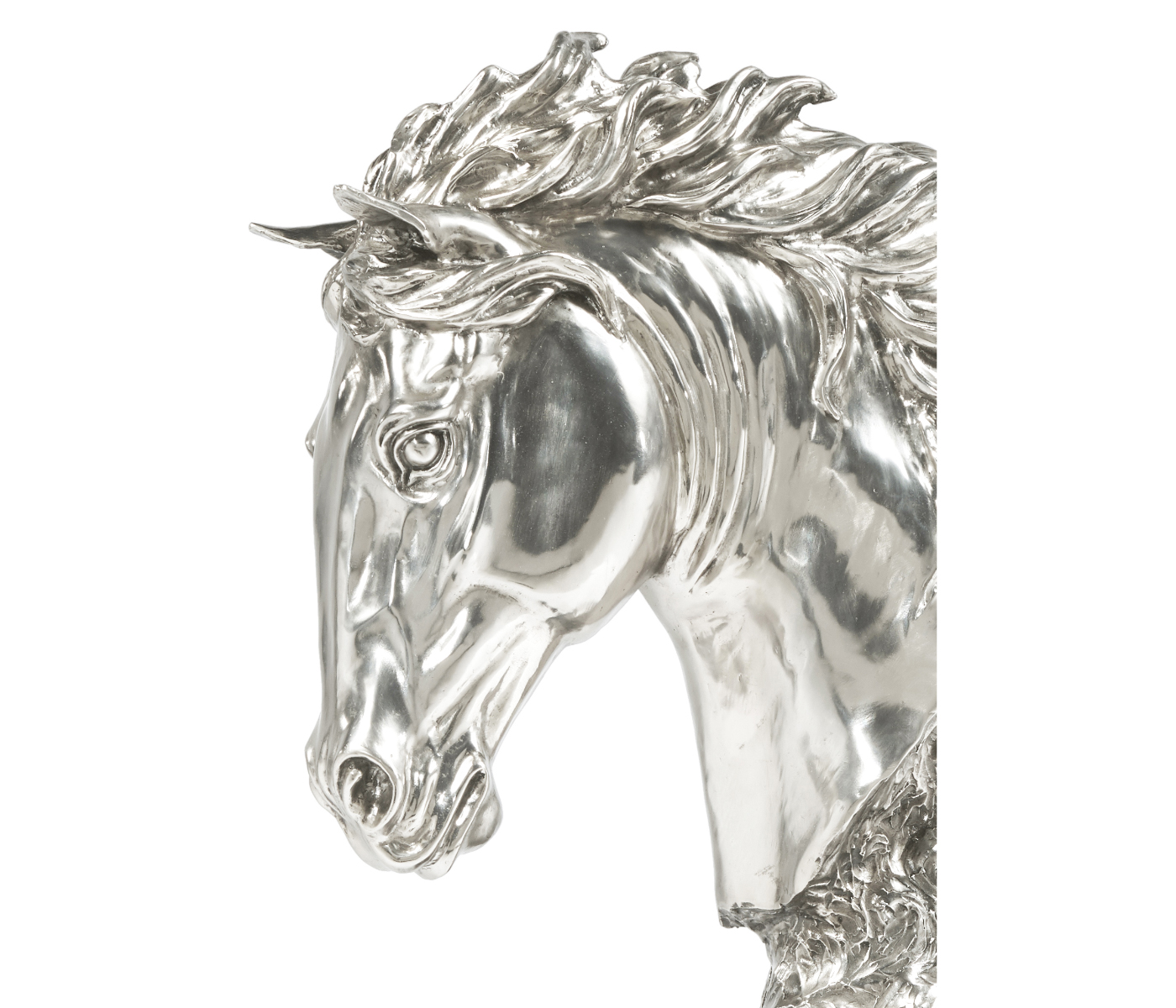 White Stainless Steel Stallion Horse Head