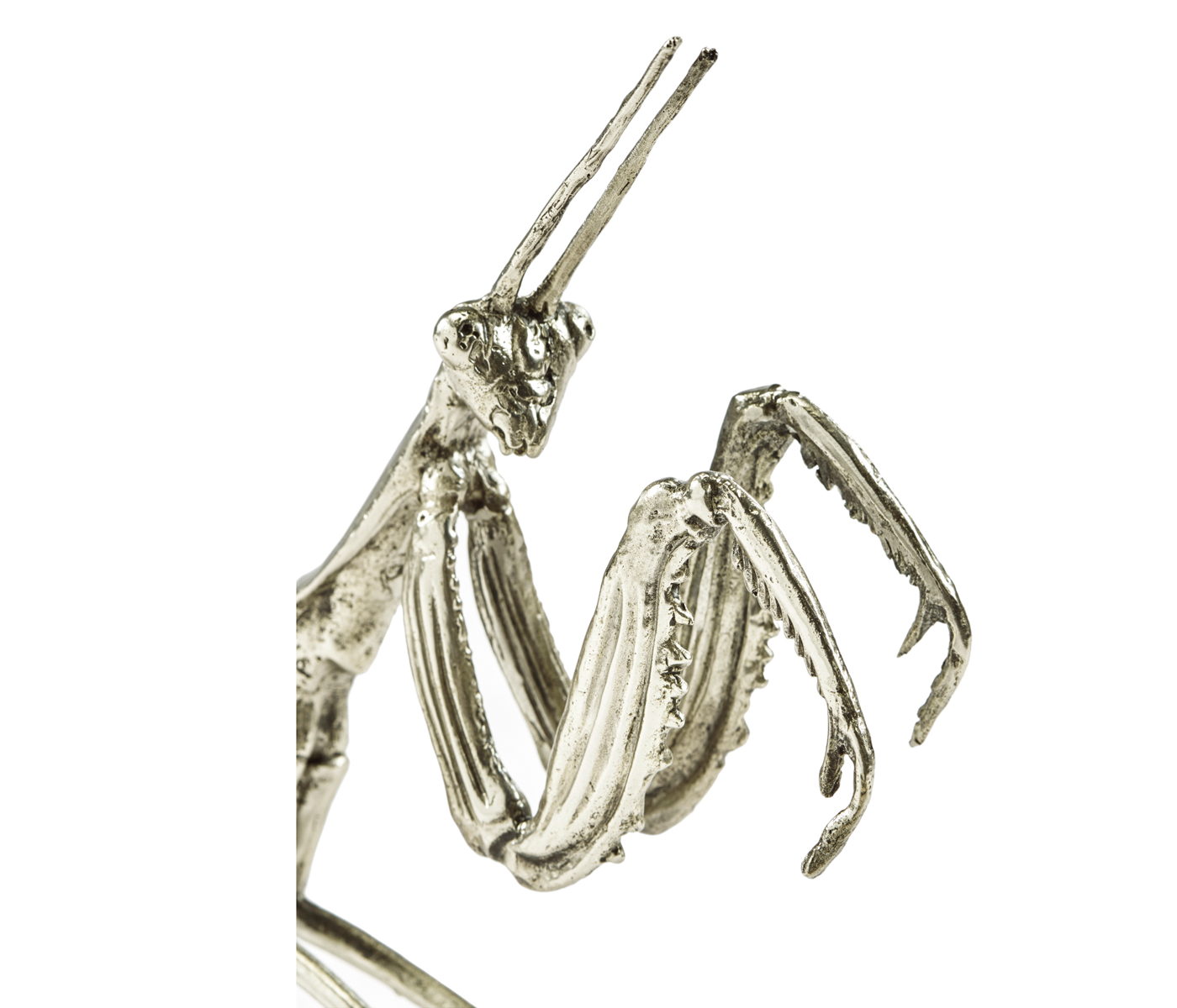 White Brass Praying Mantis