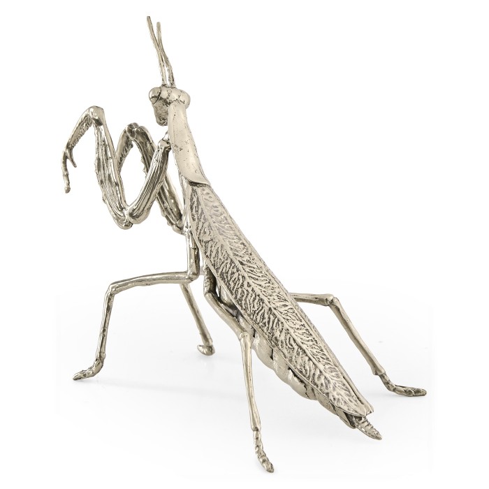 White Brass Praying Mantis