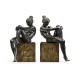 Set of Antique Dark Bronze Nude Girl Bookends