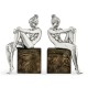 Set of Antique Stainless Steel Nude Girl Bookeds