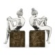 Set of Antique Stainless Steel Nude Girl Bookeds