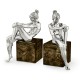 Set of Antique Stainless Steel Nude Girl Bookeds