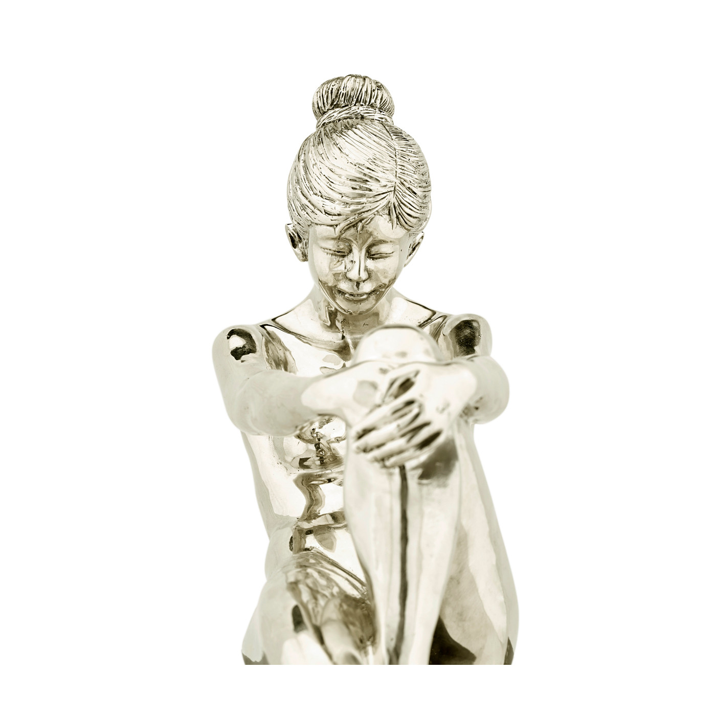 Set of White Brass Nude Girl Bookends