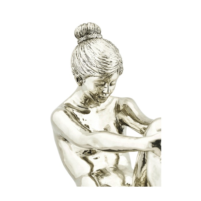 Set of White Brass Nude Girl Bookends