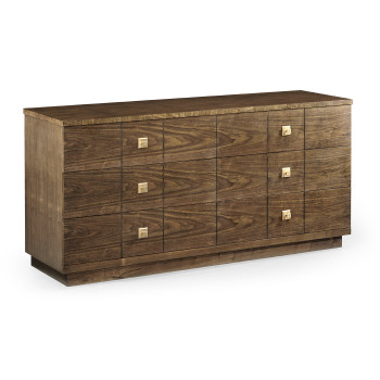 Berkley Walnut Dresser with Six Drawers