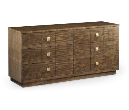 Berkley Walnut Dresser with Six Drawers