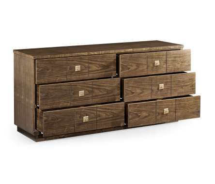 Berkley Walnut Dresser with Six Drawers
