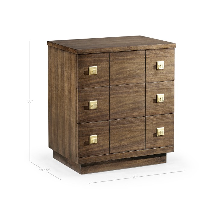 Berkley Walnut Nightstand with Three Drawers