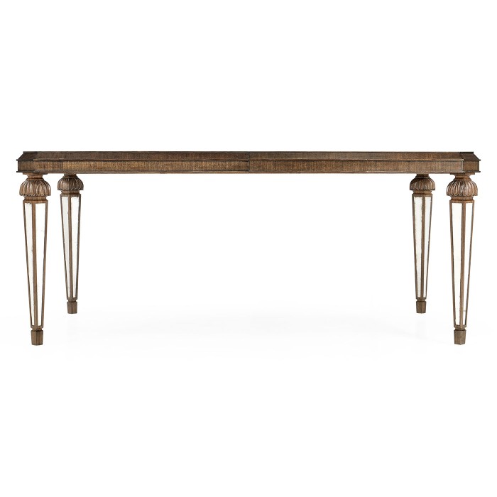 Berkley Walnut & Antique Mirror Dining Table 72