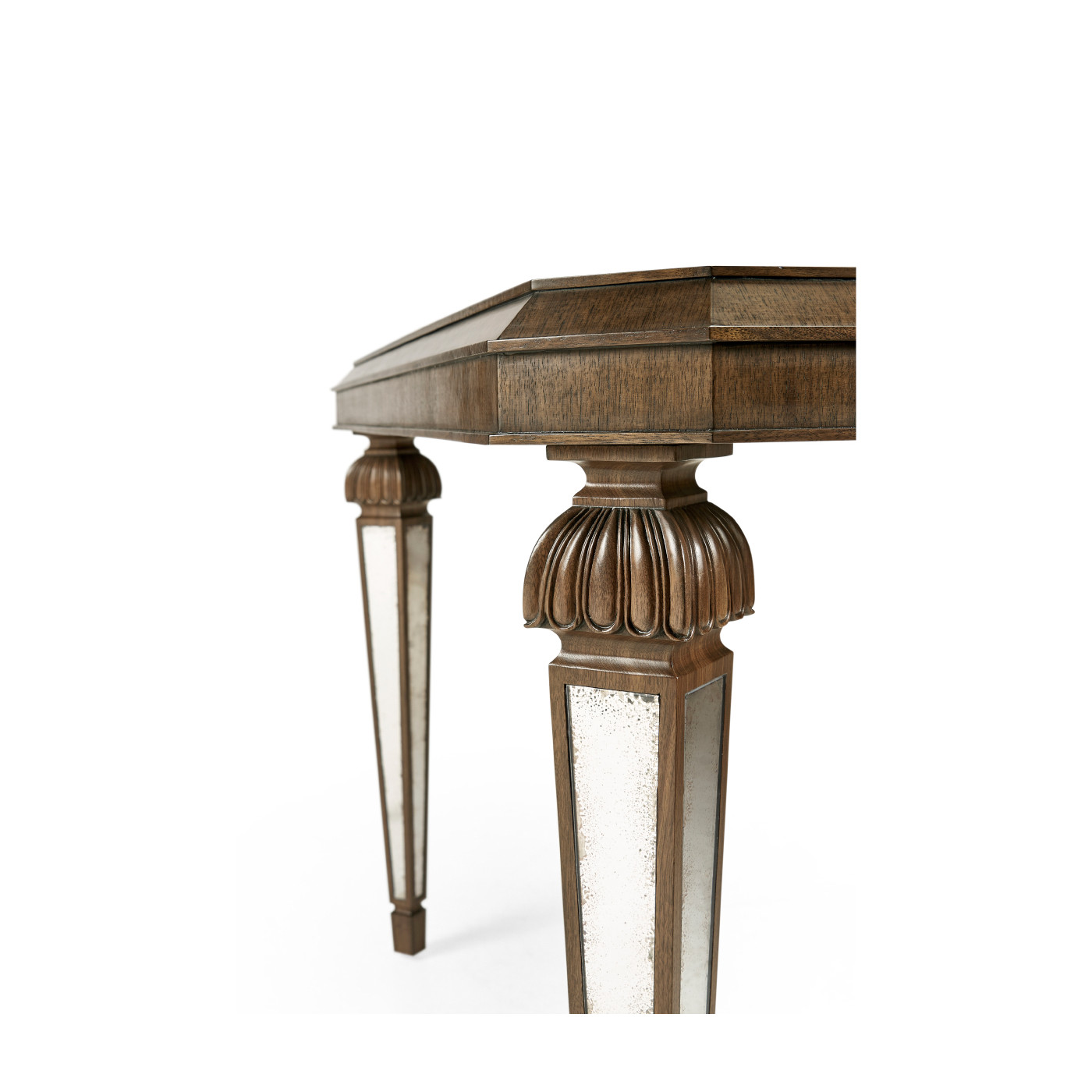 Berkley Walnut & Antique Mirror Dining Table 72