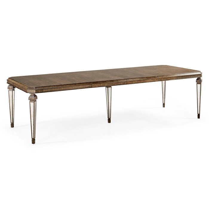 Berkley Walnut & Antique Mirror Dining Table 72