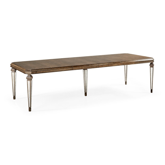 Berkley Walnut & Antique Mirror Dining Table 72