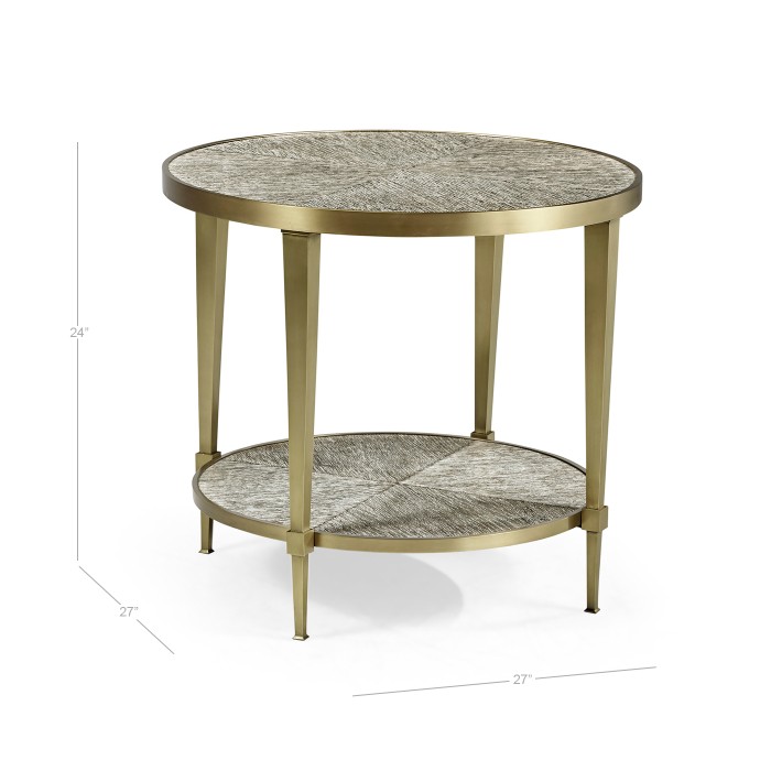 Geometric Round Lamp Table