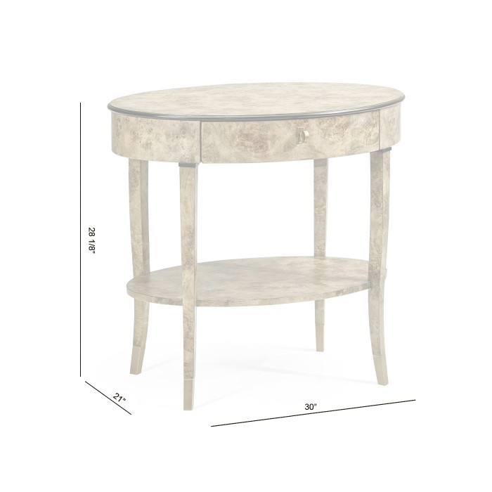 Hamilton Oval Bedside Table