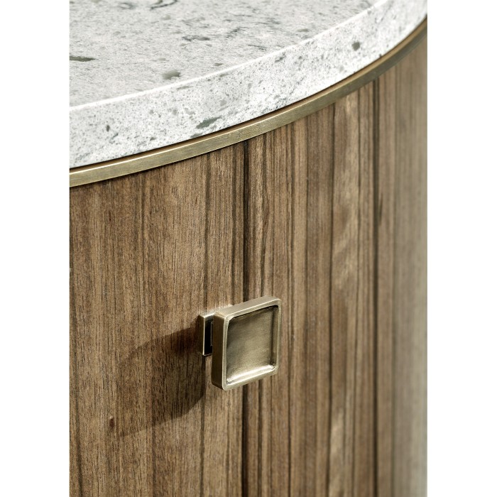 Hamilton Round Table with Speckled Marble Top
