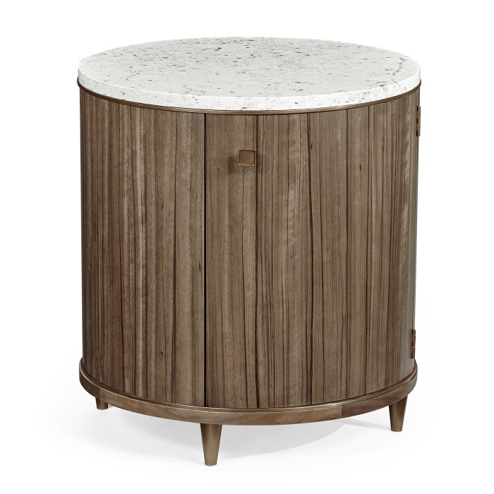Hamilton Round Table with Speckled Marble Top