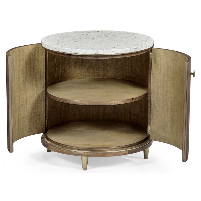 Hamilton Round Table with Speckled Marble Top