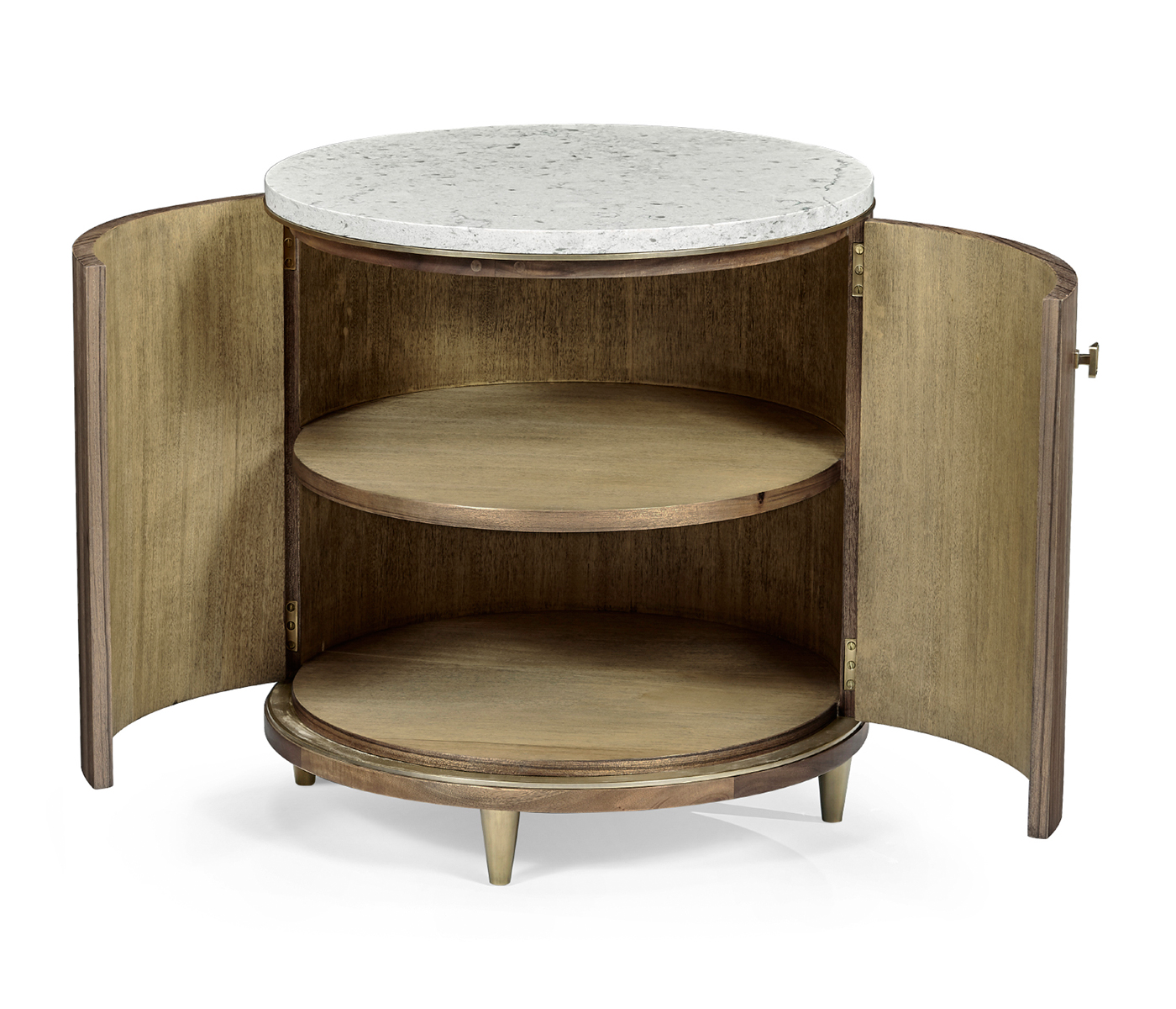 Hamilton Round Table with Speckled Marble Top