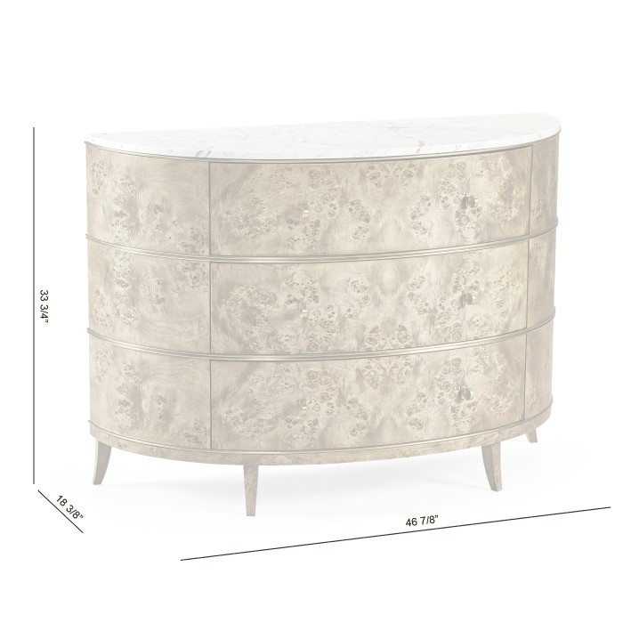 Hamilton Demilune with Speckled Marble