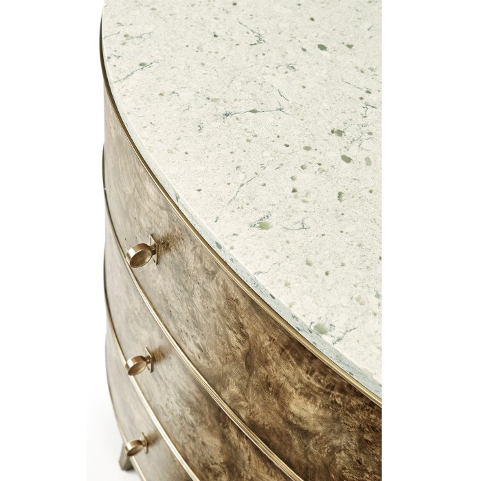 Hamilton Demilune with Speckled Marble