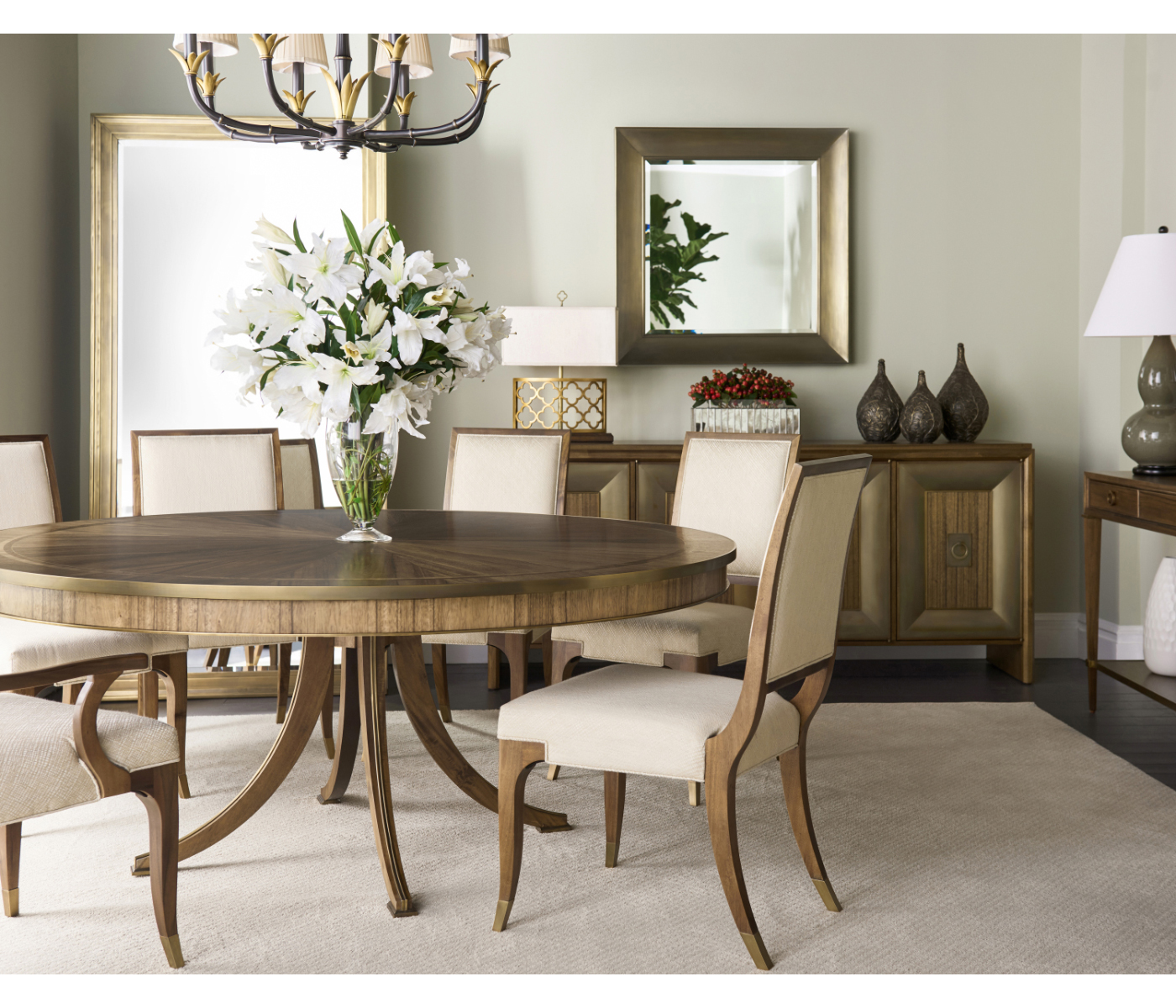 Hamilton Brass Floor Mirror