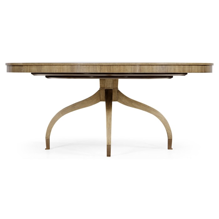 Round Bleached Walnut Dining Table 72