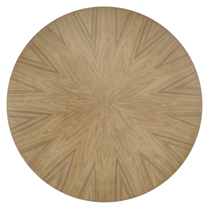 Round Bleached Walnut Dining Table 72