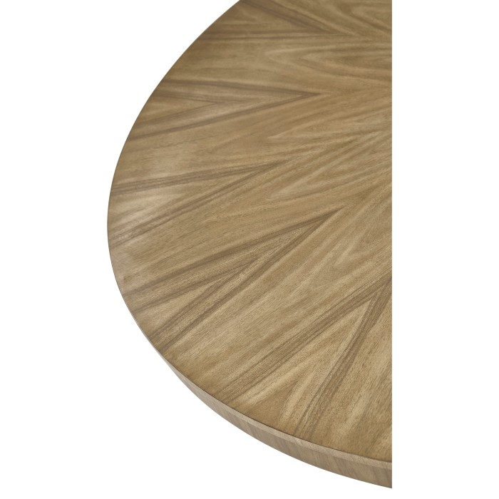 Round Bleached Walnut Dining Table 72