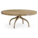 Round Bleached Walnut Dining Table 72