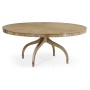 Round Bleached Walnut Dining Table 72