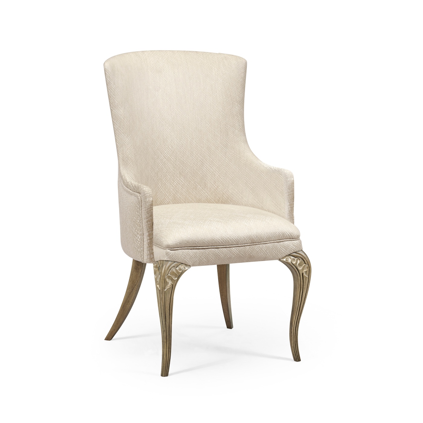 Rounded Rivoli Walnut Dining Arm Chair