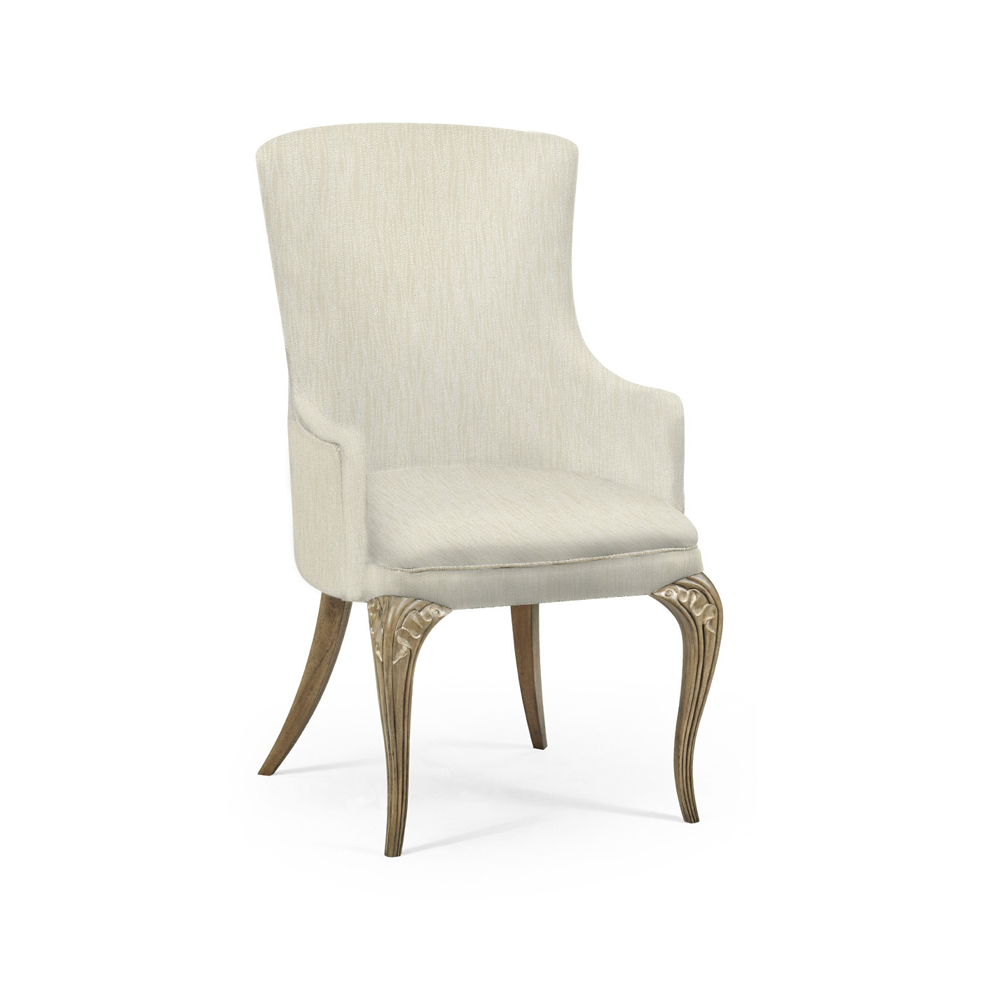 Rounded Rivoli Walnut Dining Arm Chair