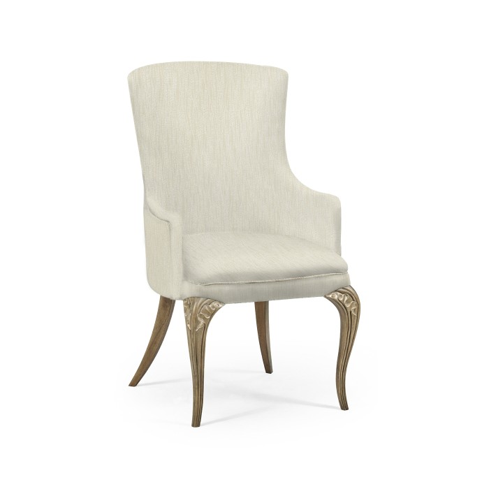Rounded Rivoli Walnut Dining Arm Chair