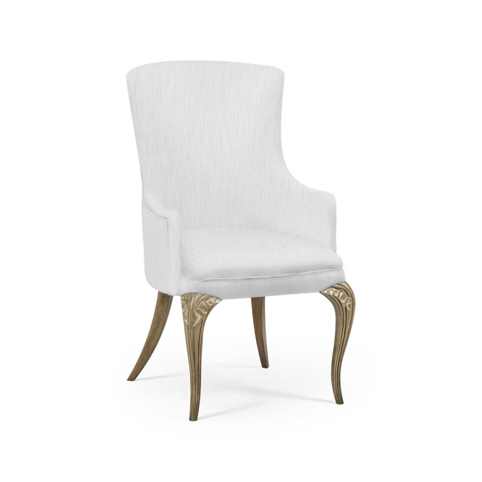 Rounded Rivoli Walnut Dining Arm Chair