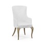 Rounded Rivoli Walnut Dining Arm Chair