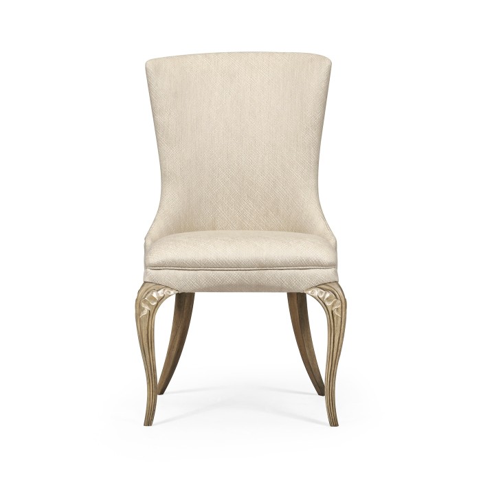 Rounded Rivoli Walnut Dining Side Chair
