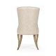 Rounded Rivoli Walnut Dining Side Chair