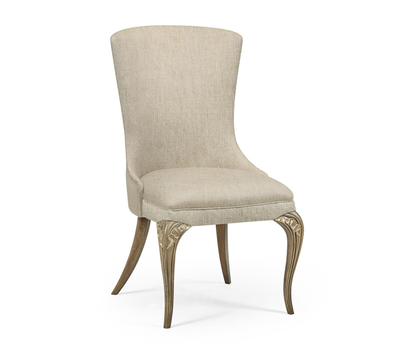 Rounded Rivoli Walnut Dining Side Chair