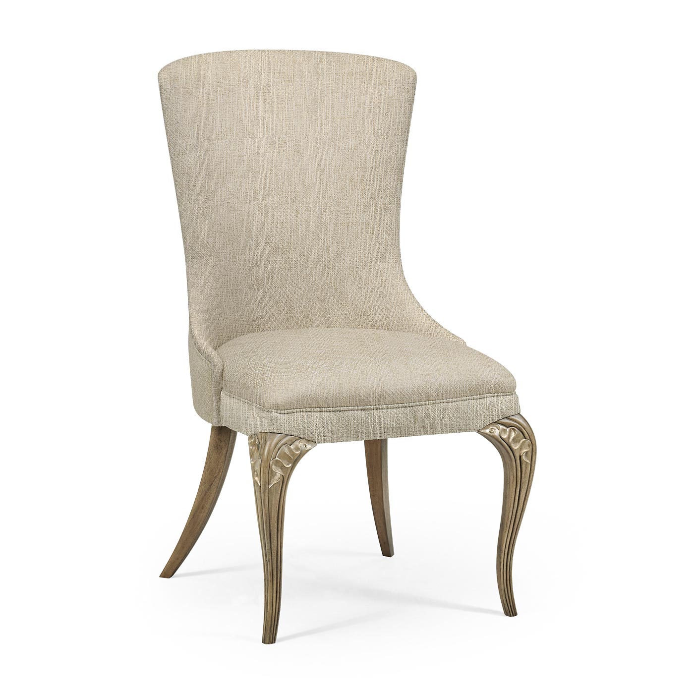 Rounded Rivoli Walnut Dining Side Chair