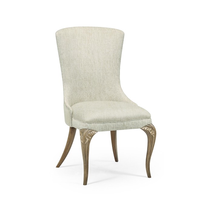 Rounded Rivoli Walnut Dining Side Chair
