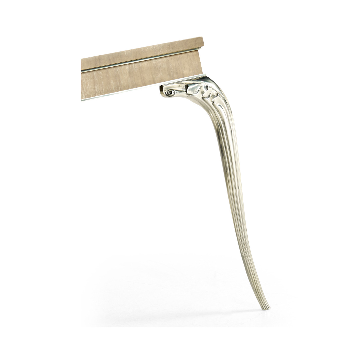 Rectangular Rivoli Walnut & White Stainless Steel Dining Table 84