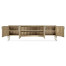 Rivoli Walnut & White Stainless Steel Entertainment Unit